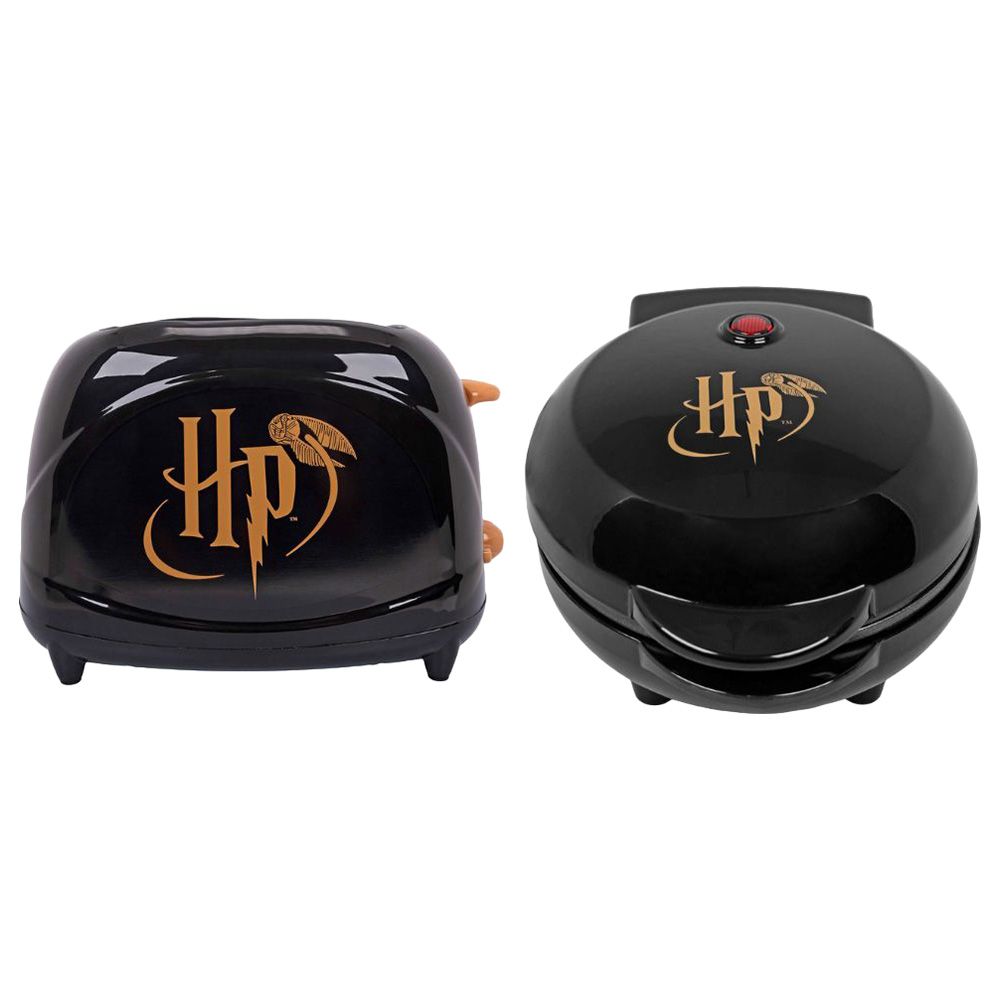 Uncanny Brands - Harry Potter Toaster & Mini Waffle Maker - Black