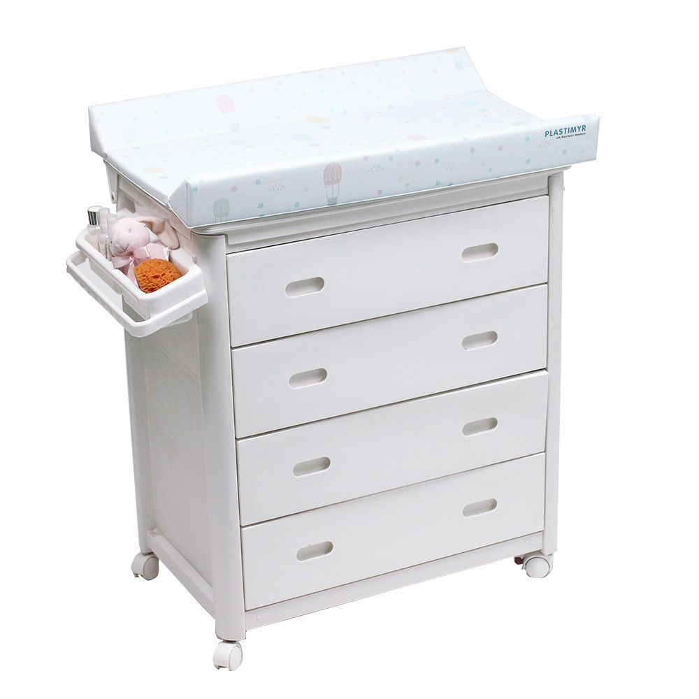 Plastimyr - Mob Baby Bathtub With White Drawers - Globos