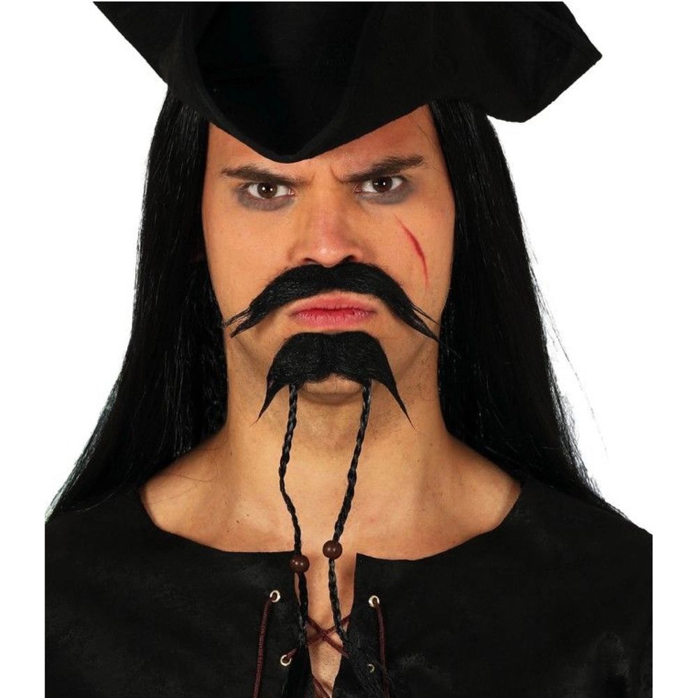 Fiestas Guirca - Pirate Goatee & Beard - Black - 2pcs