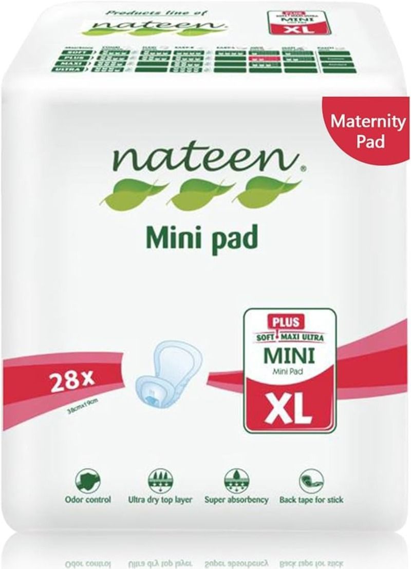 Nateen - Premium Maternity Pad For Post Pregnancy - 28 Pcs - Extra Large