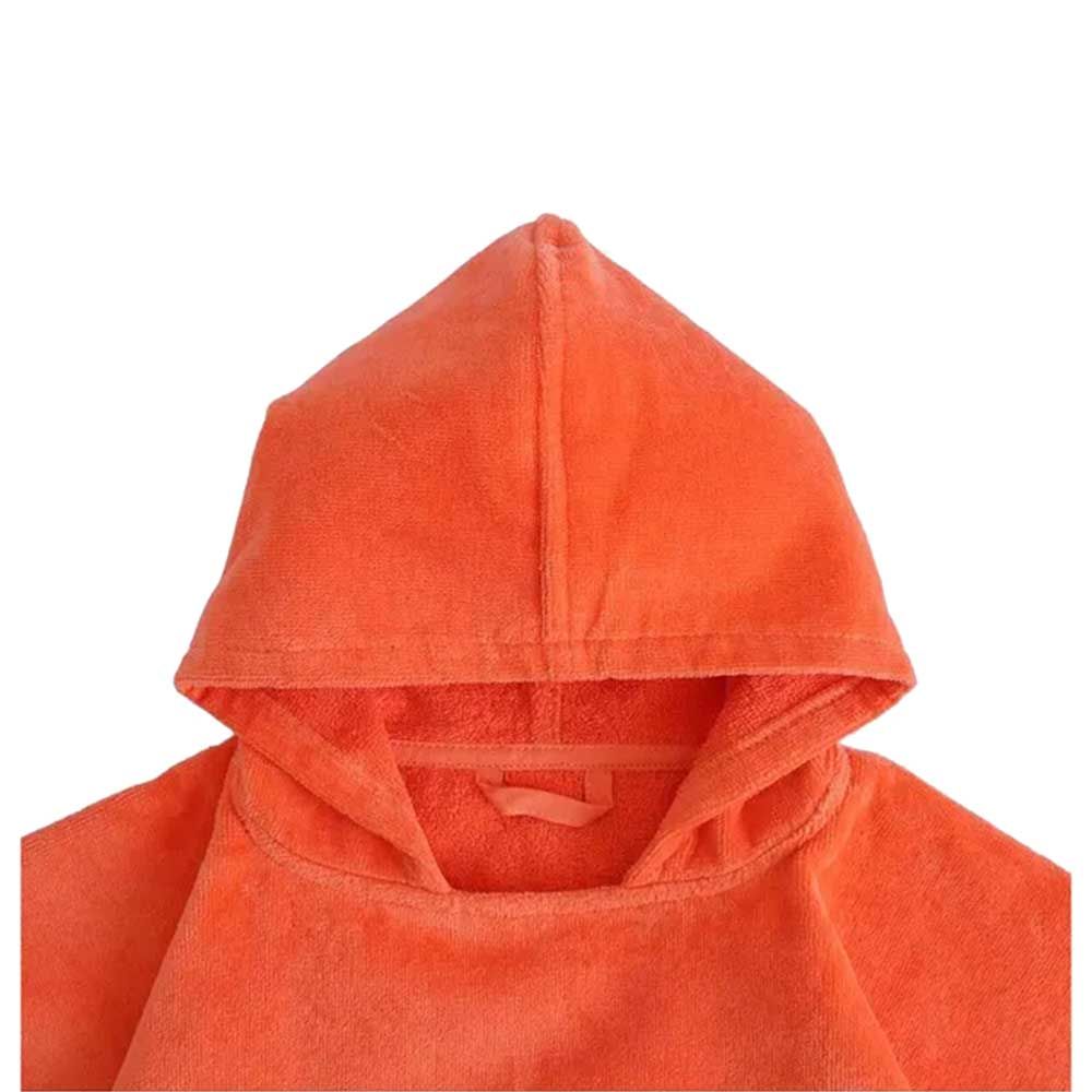 Milk&Moo - 100% Cotton Kids Poncho - Orange