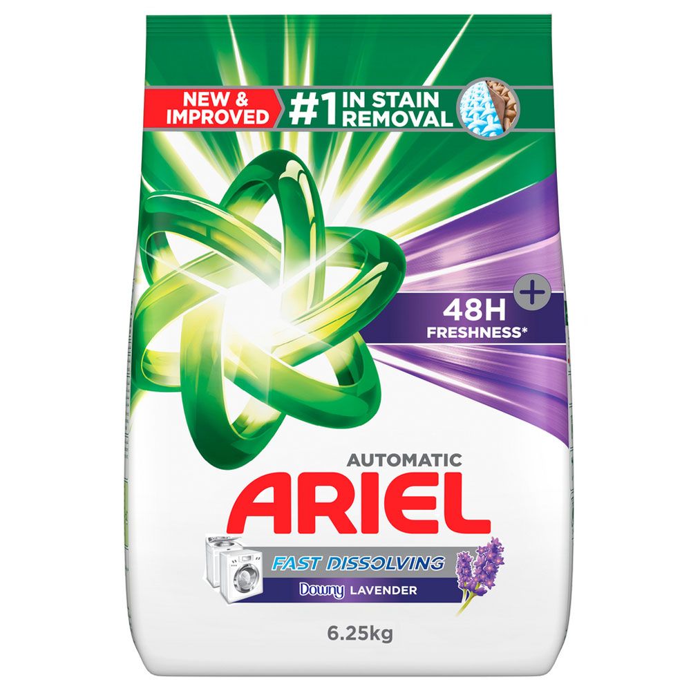 Ariel - Fast Dissolving Laundry Detergent Powder - Lavender - 6.25 Kg