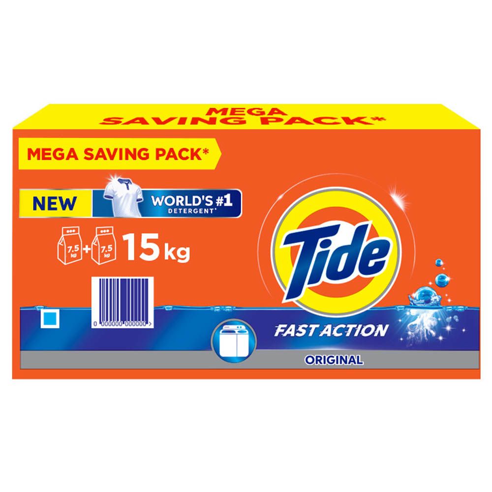 Tide - Fast Action Laundry Detergent Powder Mega Box - 15 Kg