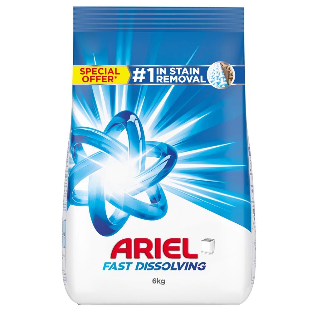 Ariel - Fast Dissolving Laundry Detergent Powder - 6 Kg