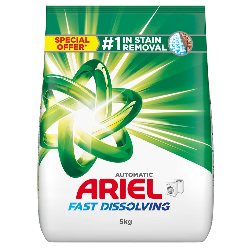 Ariel - Automatic Fast Dissolving Laundry Detergent Powder - 5 Kg