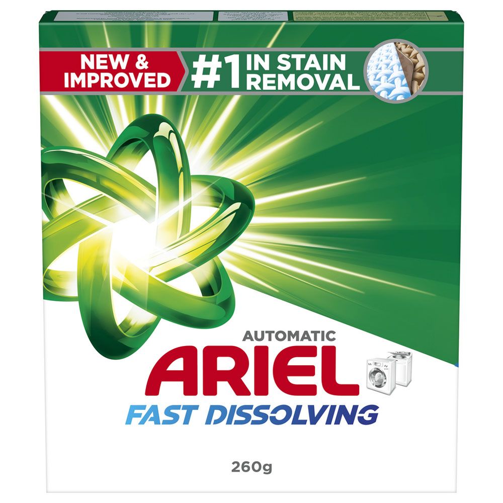 Ariel - Automatic Fast Dissolving Laundry Detergent Powder - 260 g