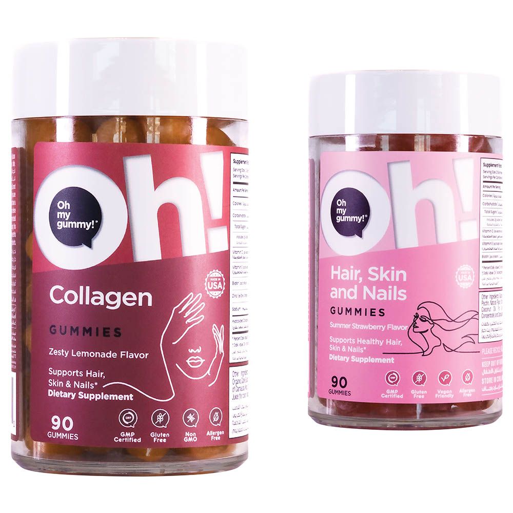 Oh! My Oh - Hair And Skin Beauty Gummies Kit - 180's