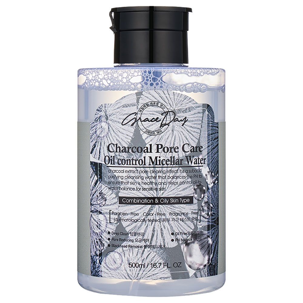 Grace Day - Charcoal Micellar Cleansing Water - 500ml