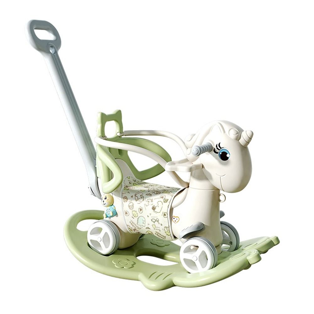 Megastar - 5-In-1 Rocking Horse Balance Bike With Push Handle - Green