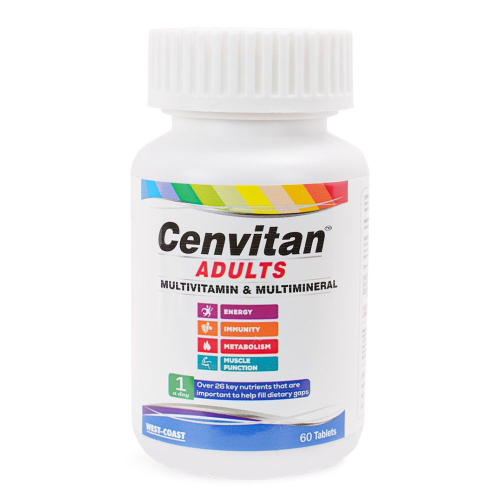 Cenvitan - Adults Multi-Vitamin & Minerals Tablets - 60 Pcs