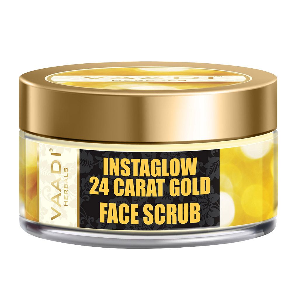 Vaadi Herbals - Instaglow 24 Carat Gold Face Scrub - 50 gm