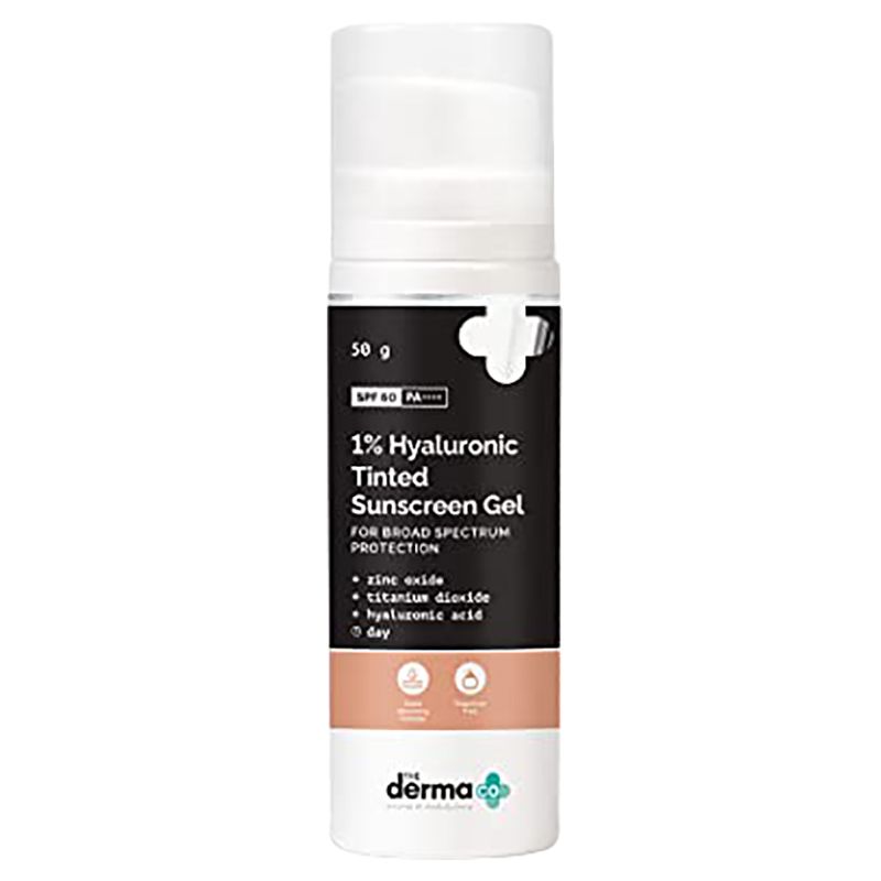 The Derma Co - 1% Hyaluronic Tinted Sunscreen Gel - 50g