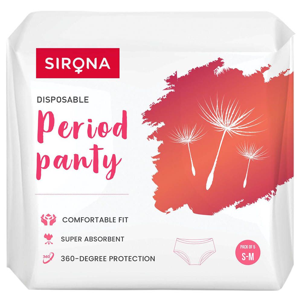 Sirona - Disposable Period Panties For Women - S/M - Pack of 5