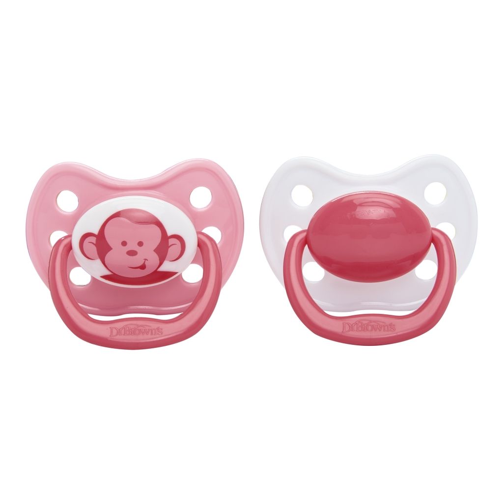 Dr. Brown's - Ortho Pacifiers - Stage 2 Pink Monkey