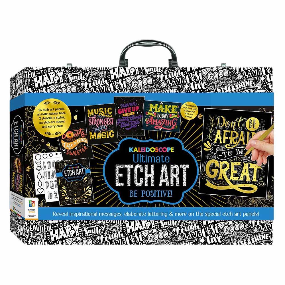 Hinkler - Ultimate Kaleidoscope Etch Art Carry Case: Be Positive!