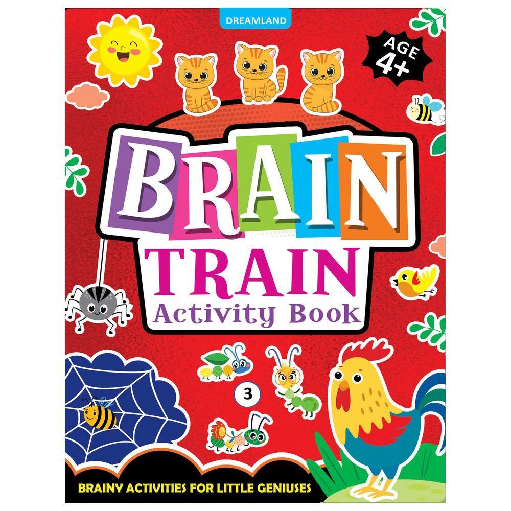 Brain Train Activity Book For Kids Age 4+