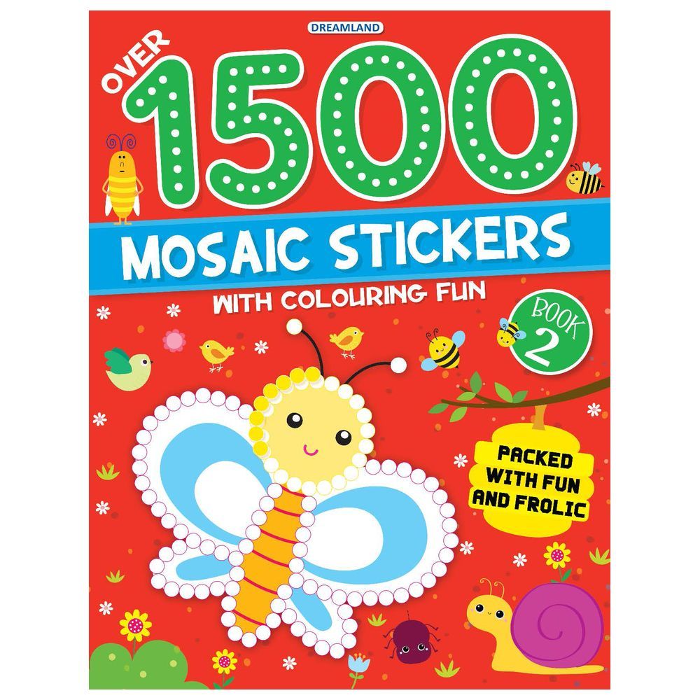 1500 Mosaic Stickers Book 2 With Colouring Fun