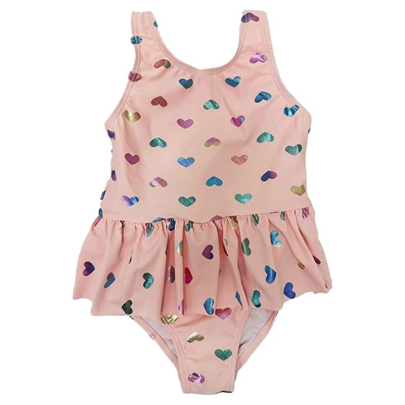 Onesports - Heart Print Swimsuit