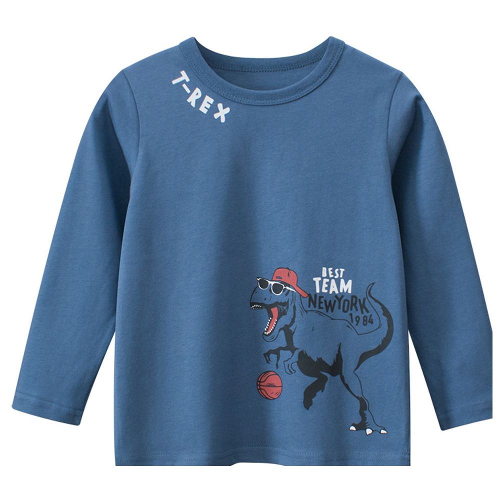 Sugar Rush - Printed Round Neck Full Sleeves T-Shirt - Blue