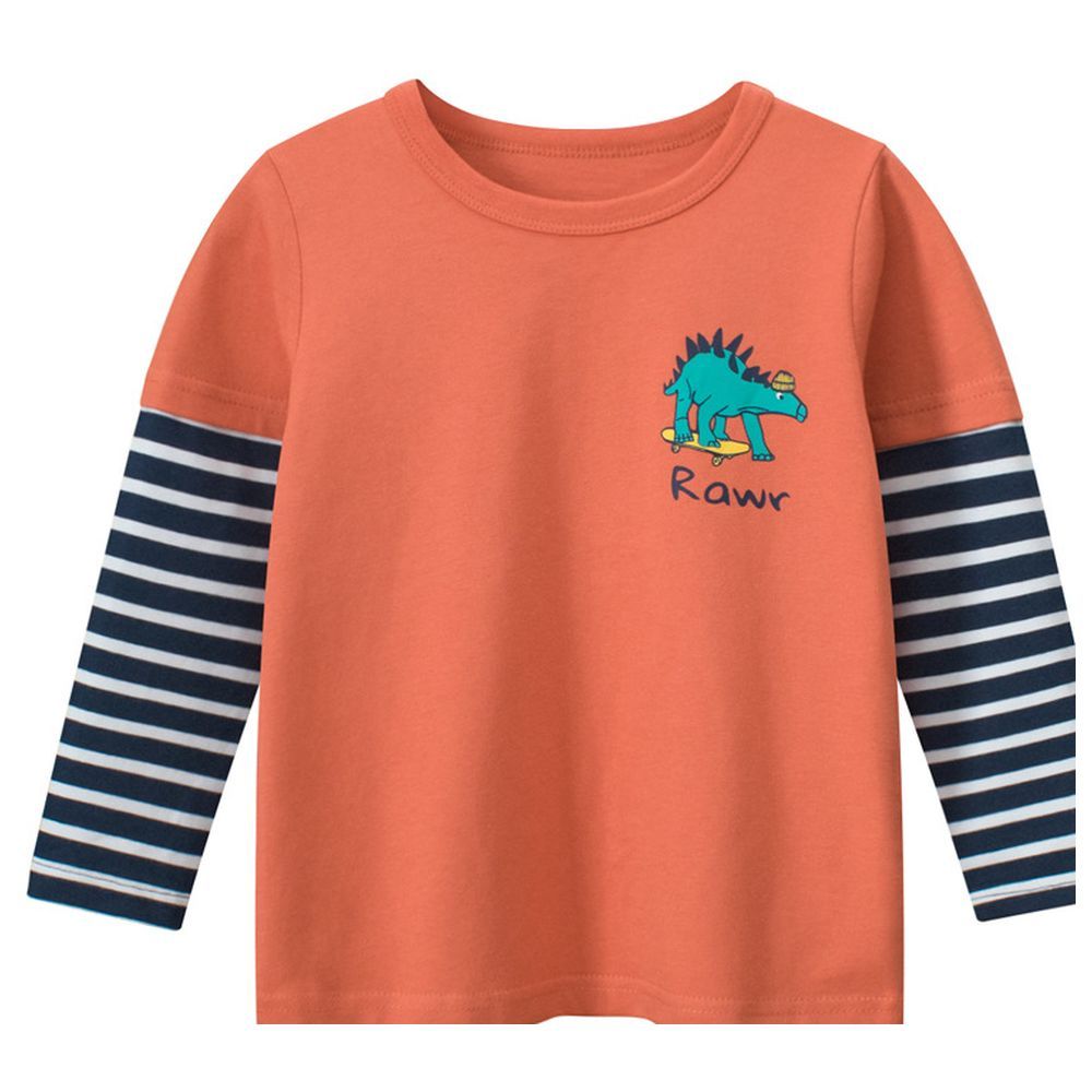 Sugar Rush - Regular Round Neck Full Sleeves T-Shirt - Orange