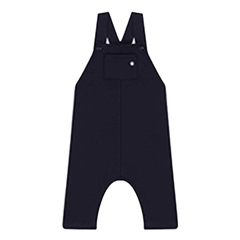 Petit Bateau - Babies Thick Jersey Dungarees - White/Blue