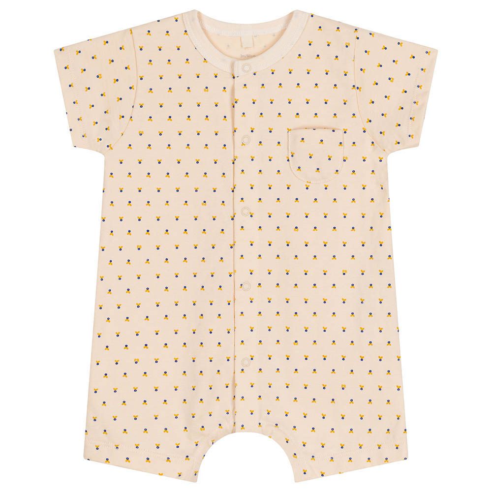 Petit Bateau - Baby's Lightweight Jersey Playsuit - Beige