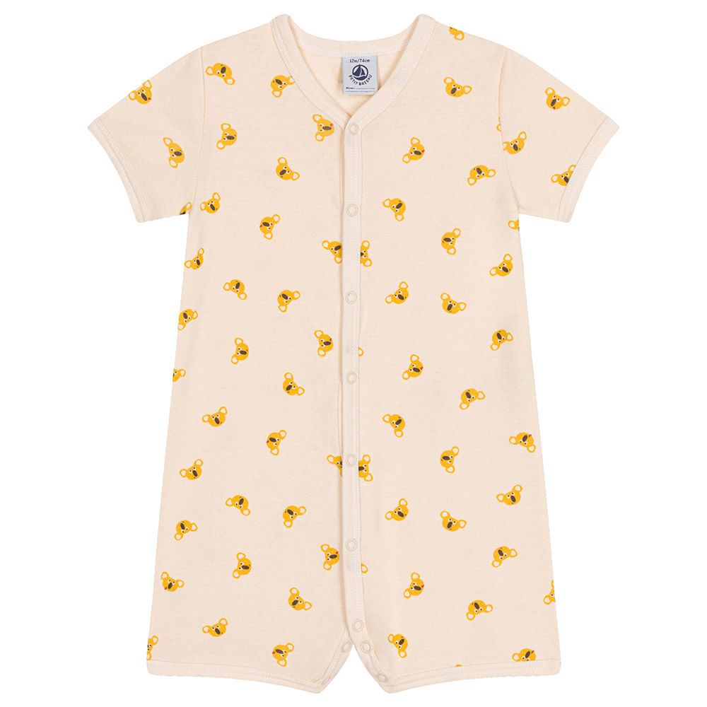 Petit Bateau - Baby's Koala Print Cotton Playsuit - Beige