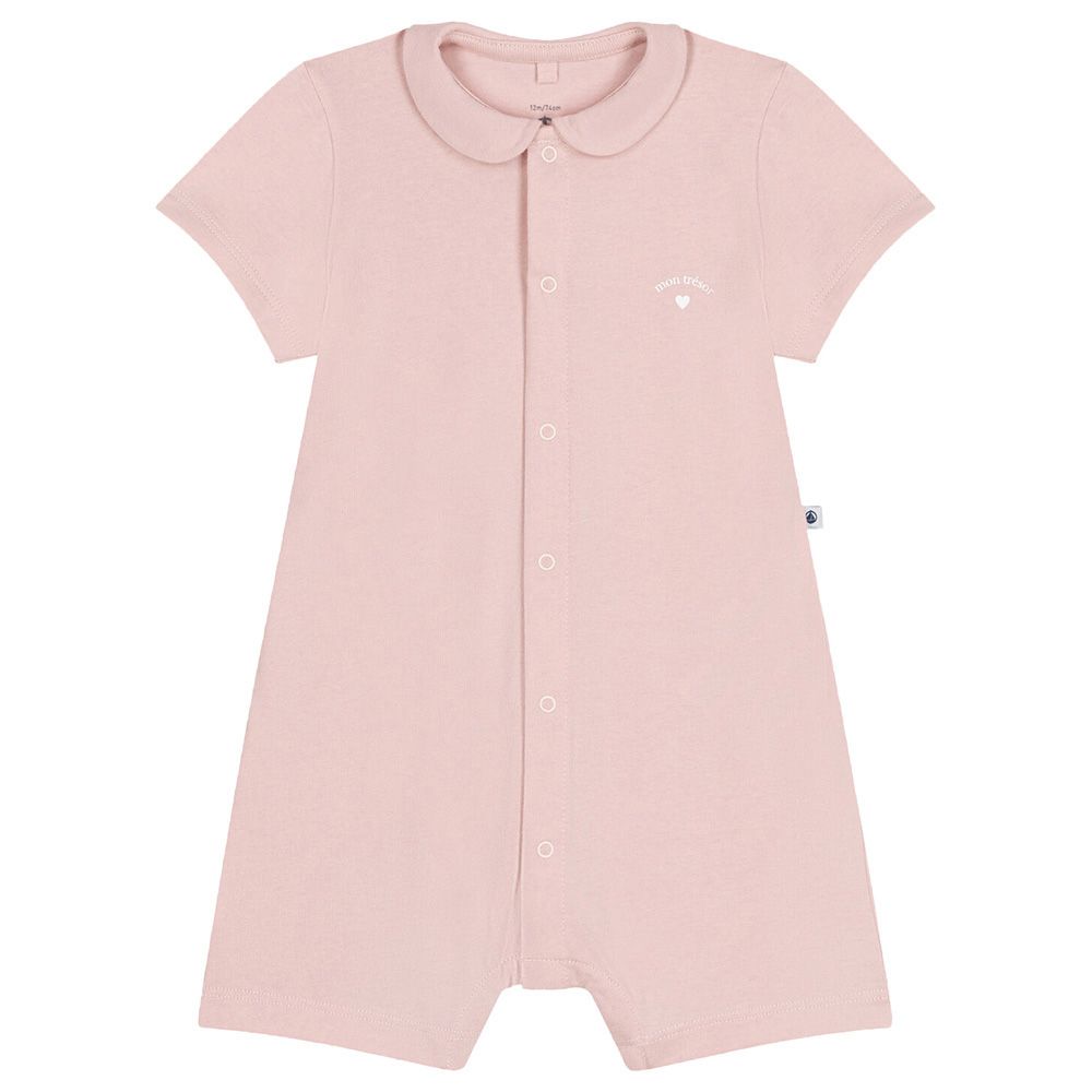 Petit Bateau - Baby's Lightweight Jersey Playsuit - Pink