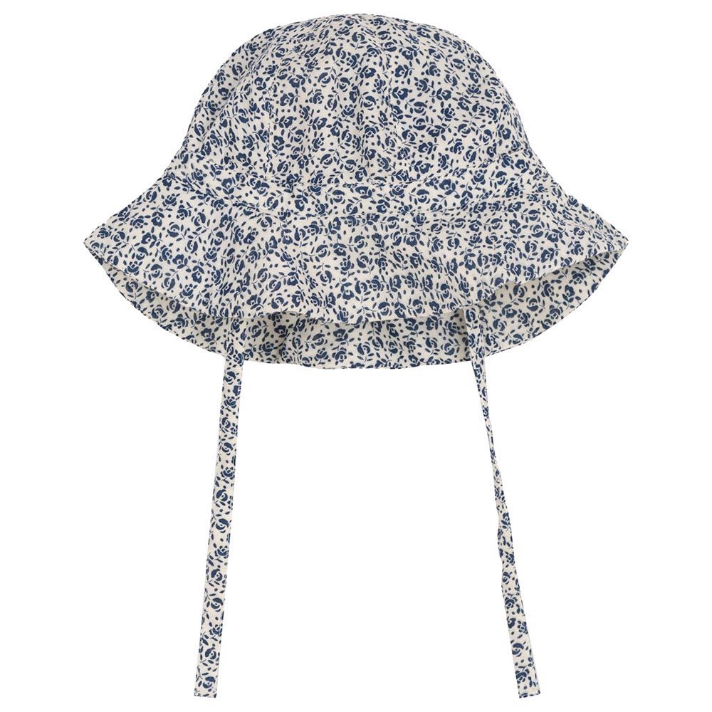 Petit Bateau - Baby's Floral Cotton Gauze Sun Hat - White