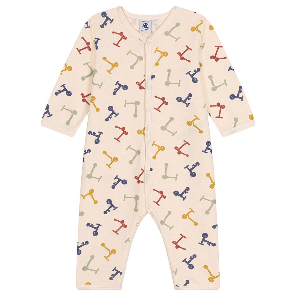 Petit Bateau - Baby's Footless Cotton Sleepsuit - Beige