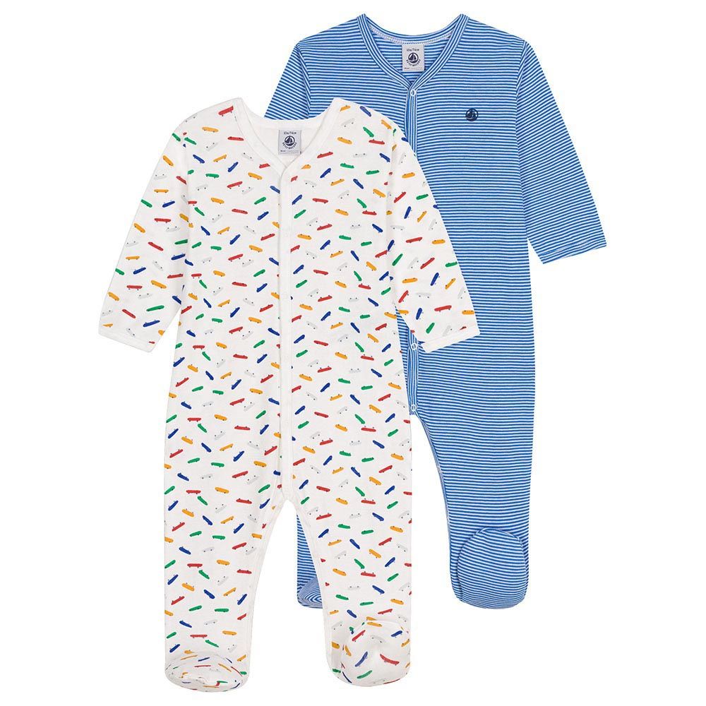 Petit Bateau - 2pc-Set - Baby's Cotton Sleepsuits