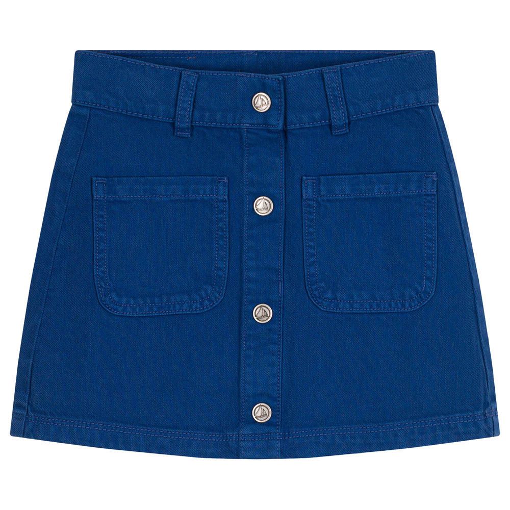 Petit Bateau - Girl's Denim Skirt - Blue