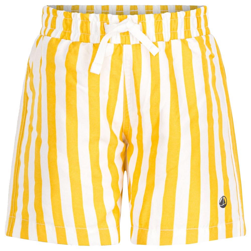 Petit Bateau - Boys' Striped Swim Shorts - White/Yellow