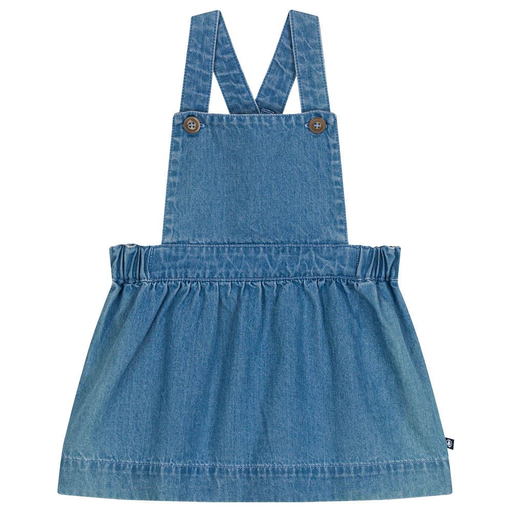 Petit Bateau - Baby's Sleeveless Light Denim Dress - Blue