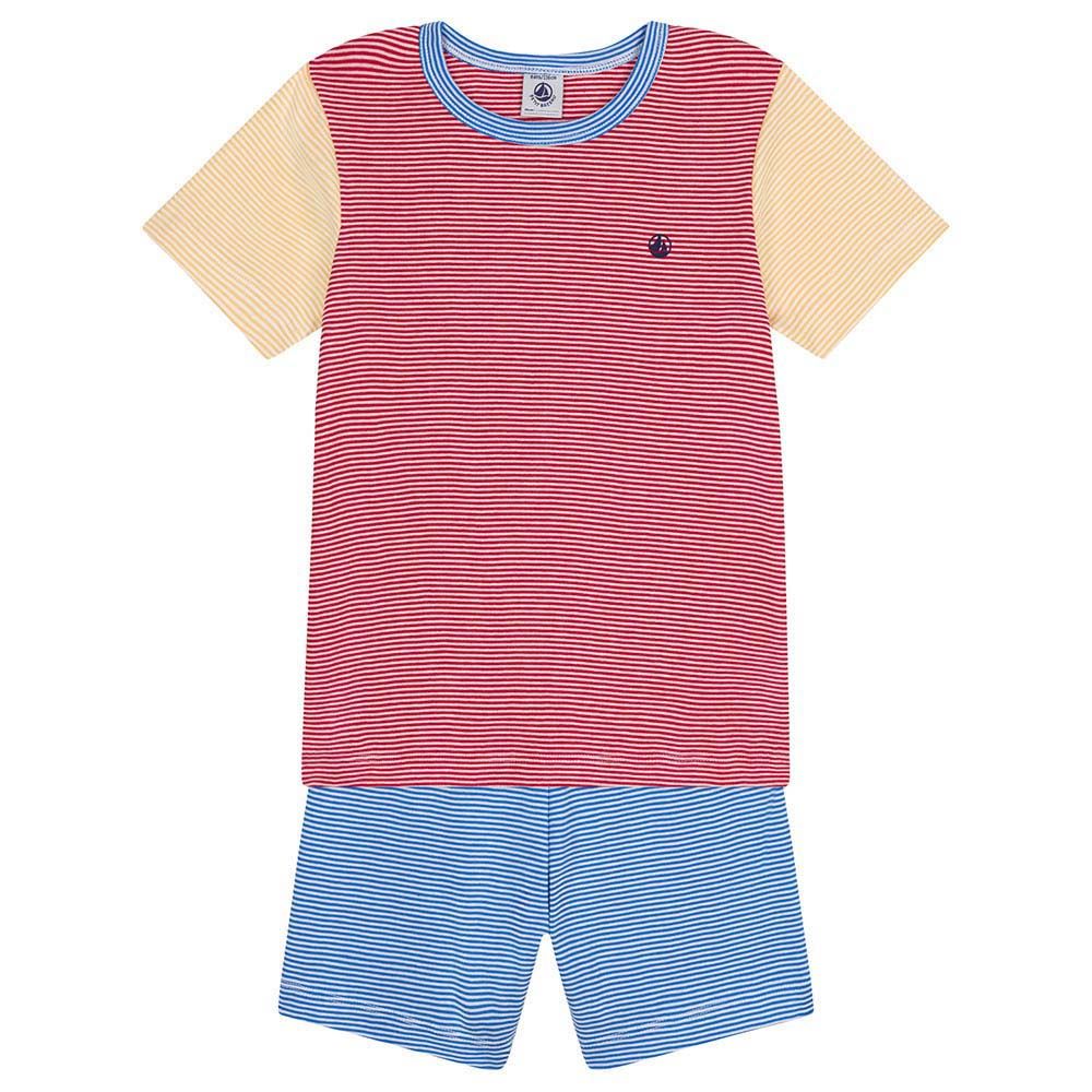 Petit Bateau - 2pc-Set - Boy's Short Striped Cotton Pyjama Set