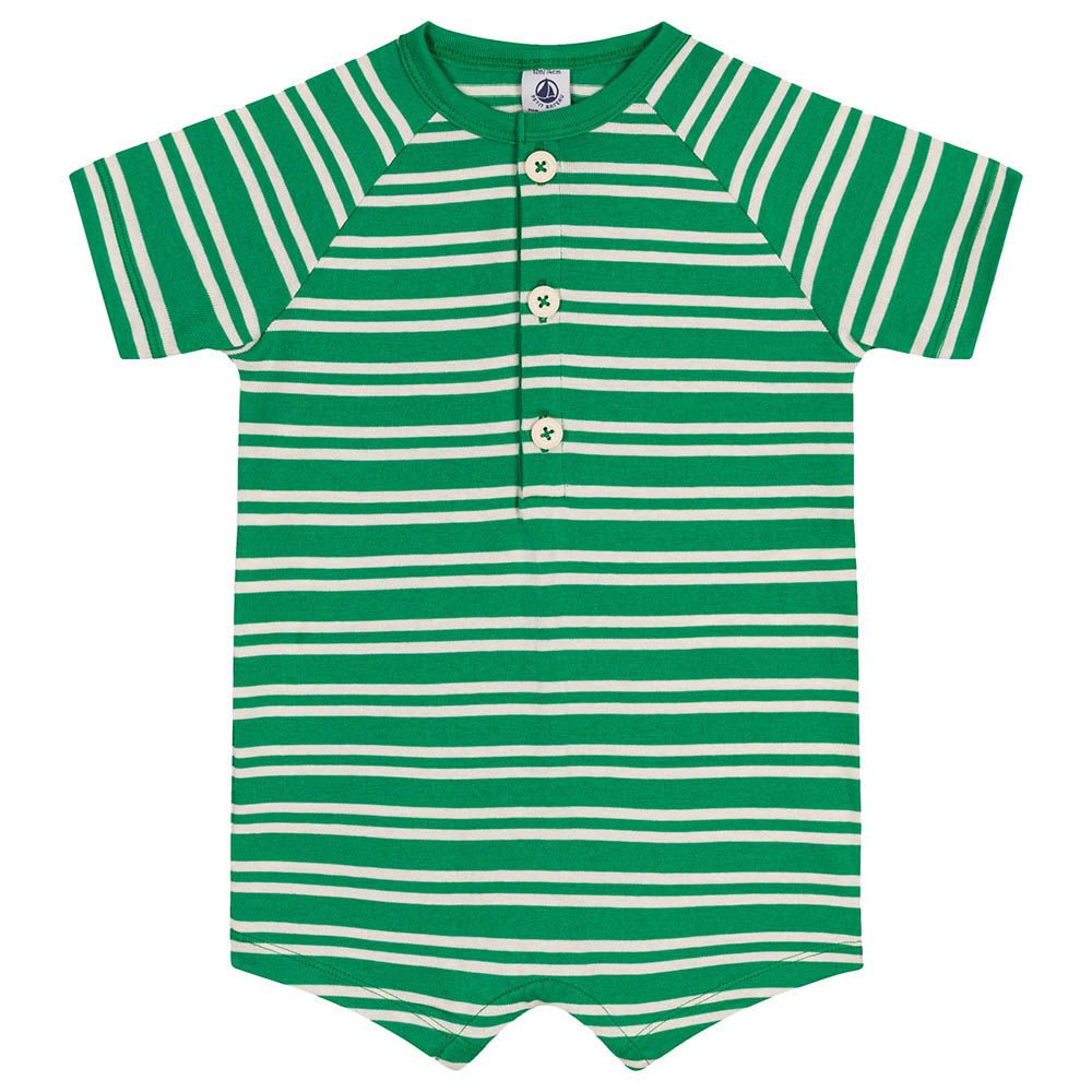 Petit Bateau - Baby's Jersey Playsuit - Green