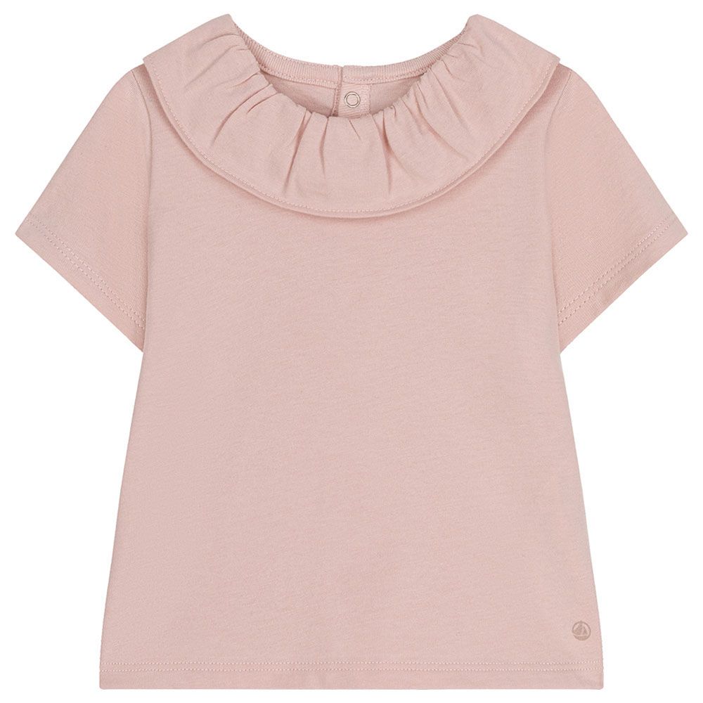 Petit Bateau - Baby's Short-Sleeves Jersey Blouse - Pink