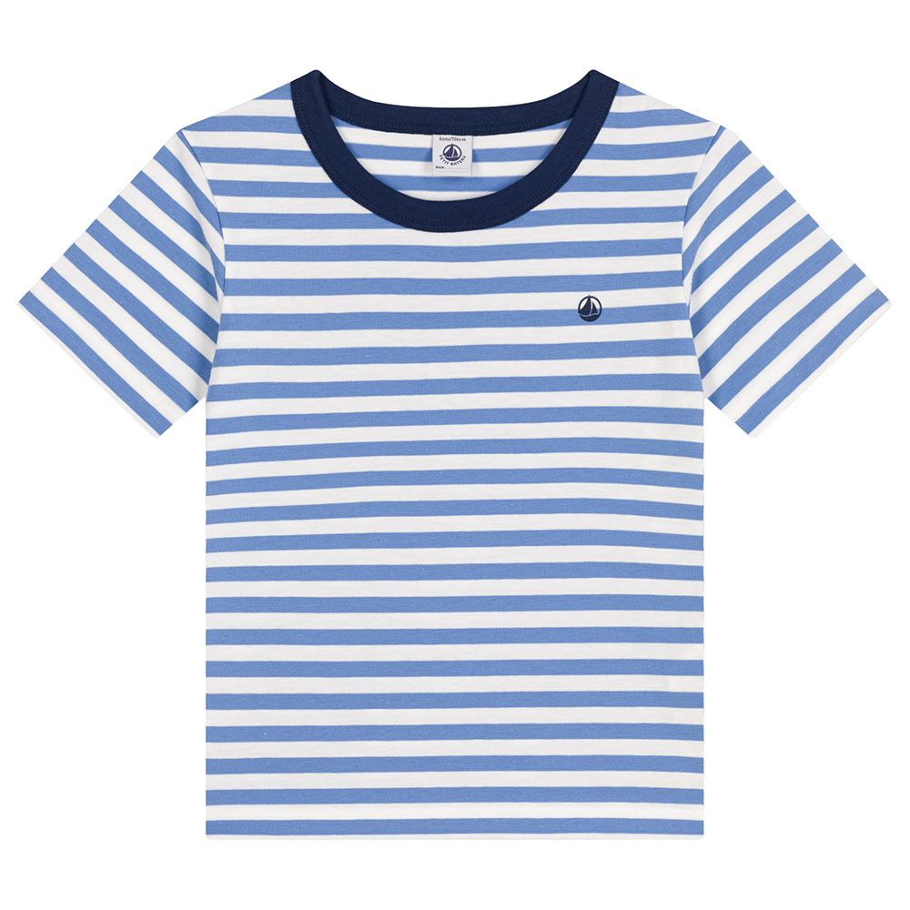 Petit Bateau - Boy's Stripy Lightweight Jersey T-Shirt - Blue/White