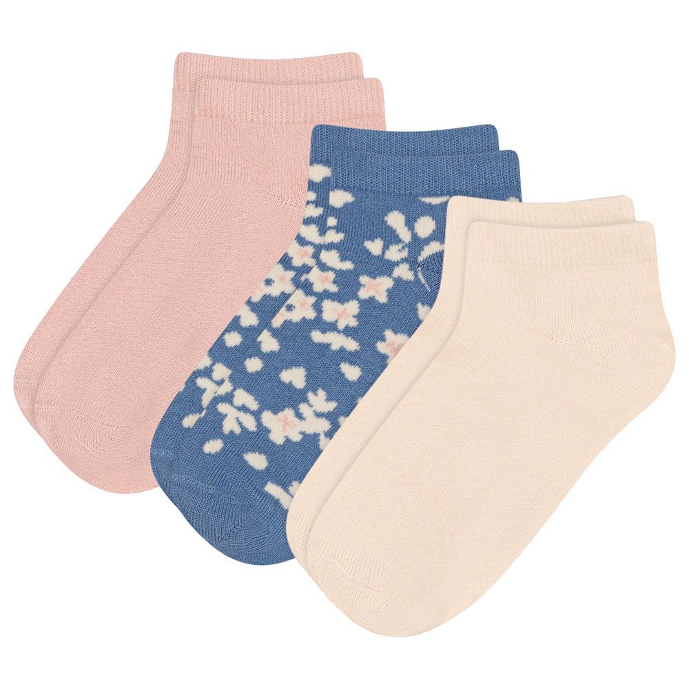 Petit Bateau - Children's Floral Cotton Socks - 3-Pack