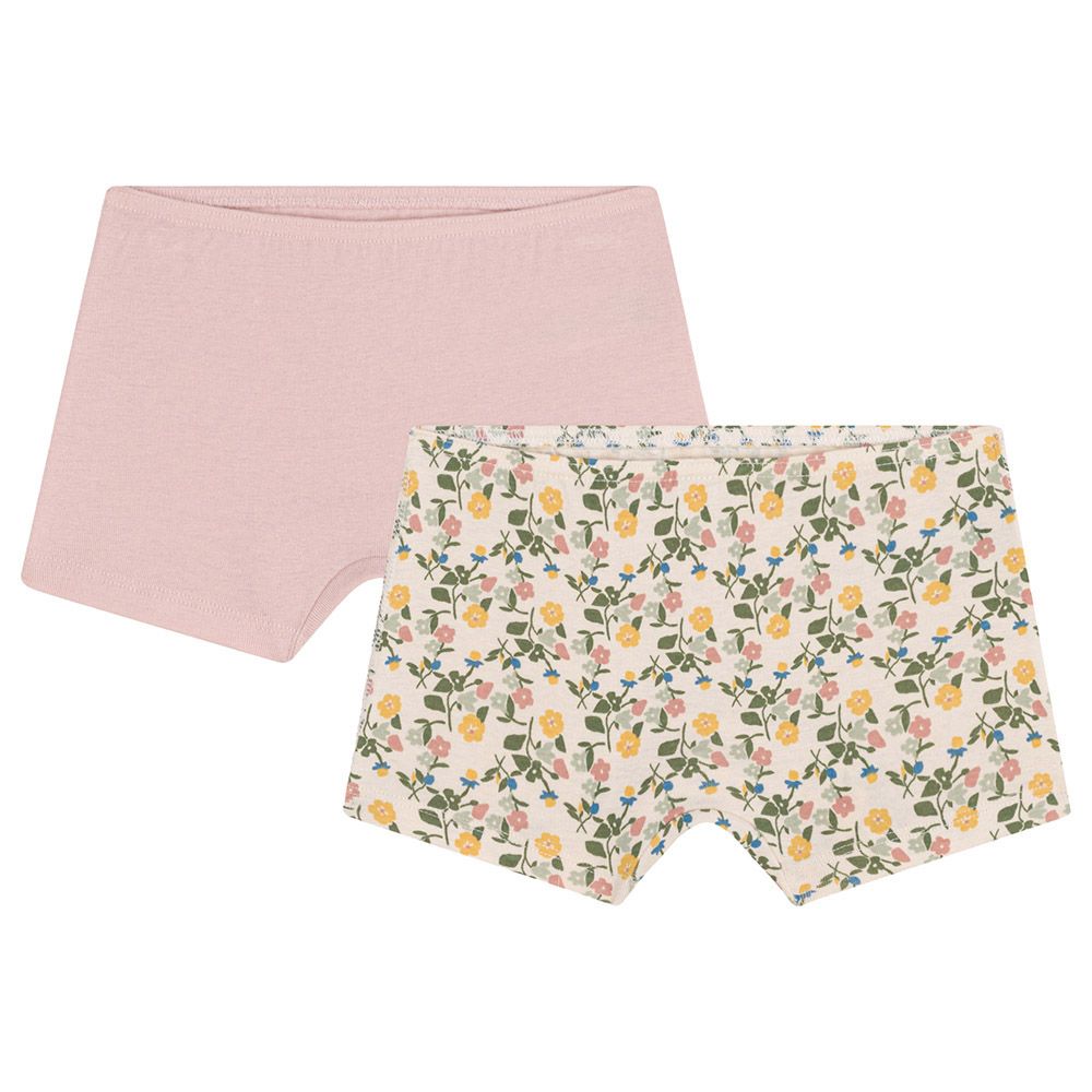 Petit Bateau - 2pc-Set -Girl's Floral Cotton Hipsters