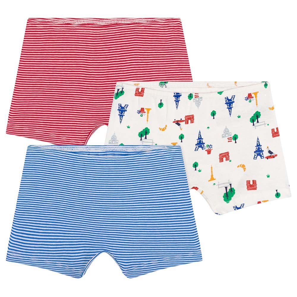 Petit Bateau - 3pc-Set - Girl's Paris Design Cotton Hipsters