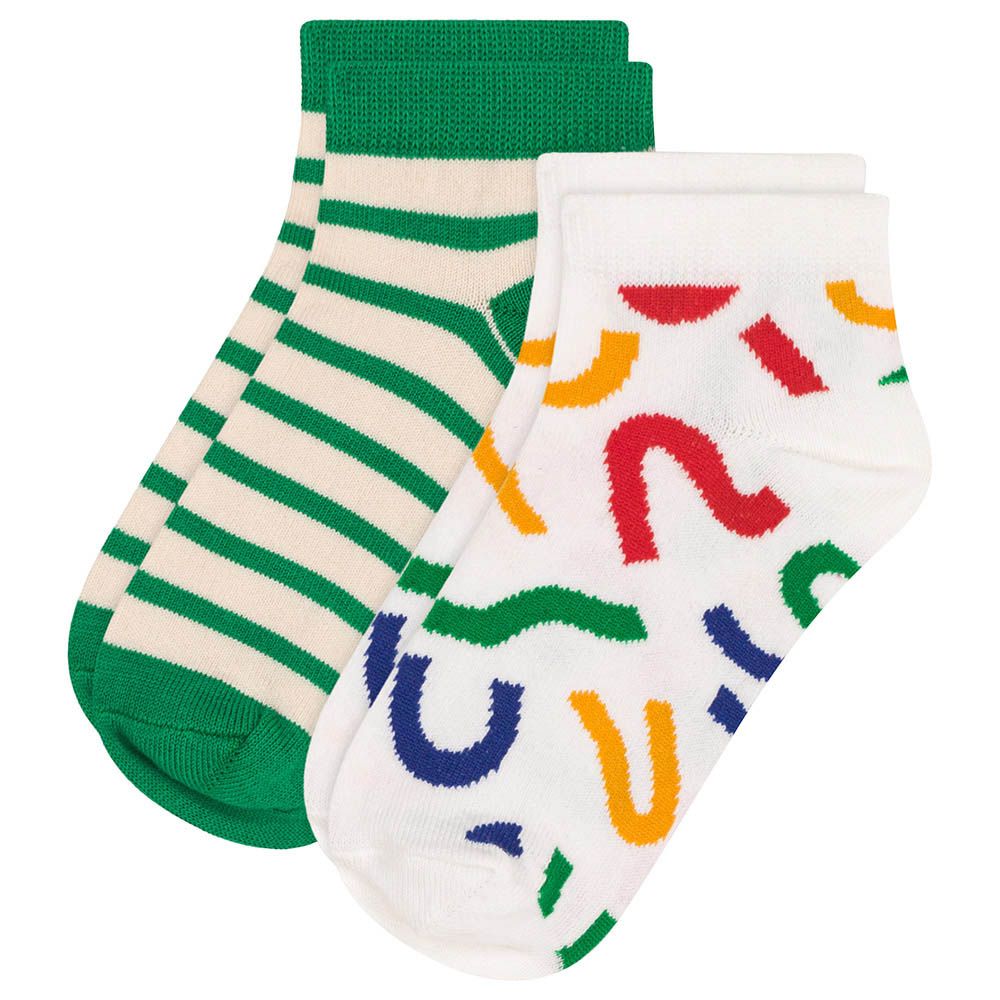 Petit Bateau - 2pc-Set - Children's Printed Cotton Socks