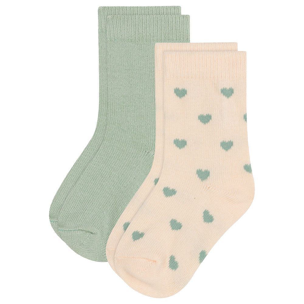 Petit Bateau - 2pc-Set - Babies' Heart Cotton Socks