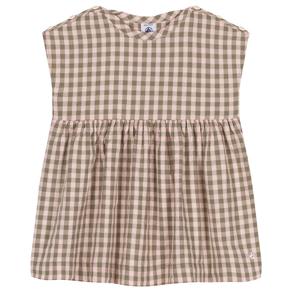 Petit Bateau - Baby's Short Sleeves Seersucker Dress