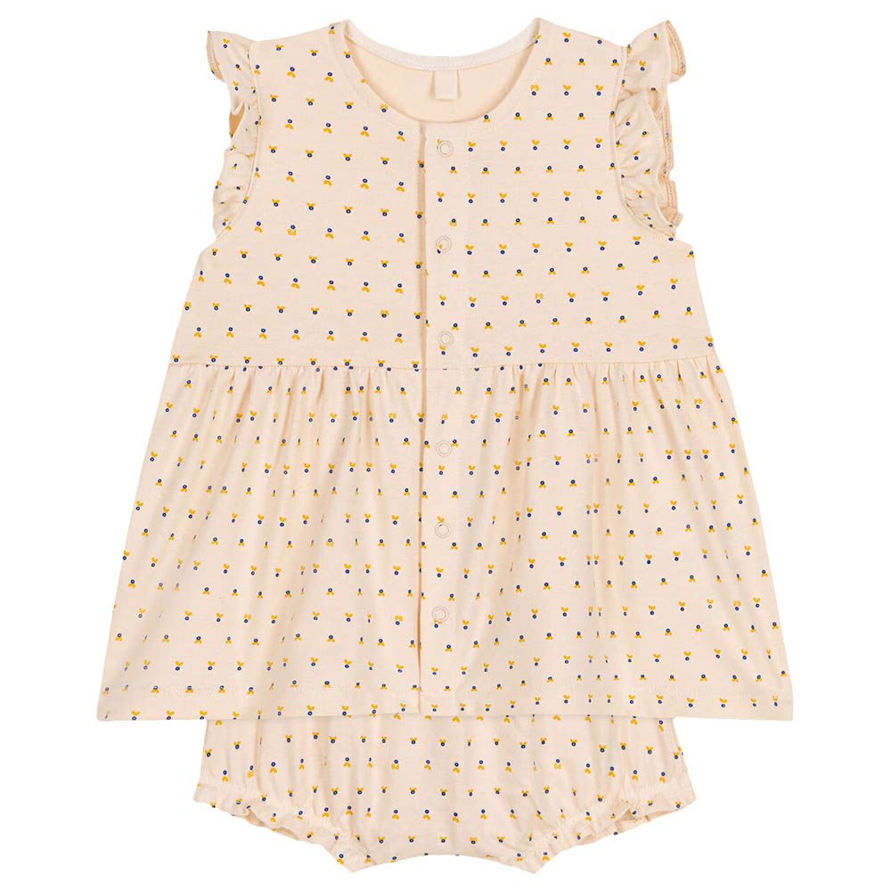 Petit Bateau - Baby's Sleeveless Lightweight Jersey Dress And Bloomer