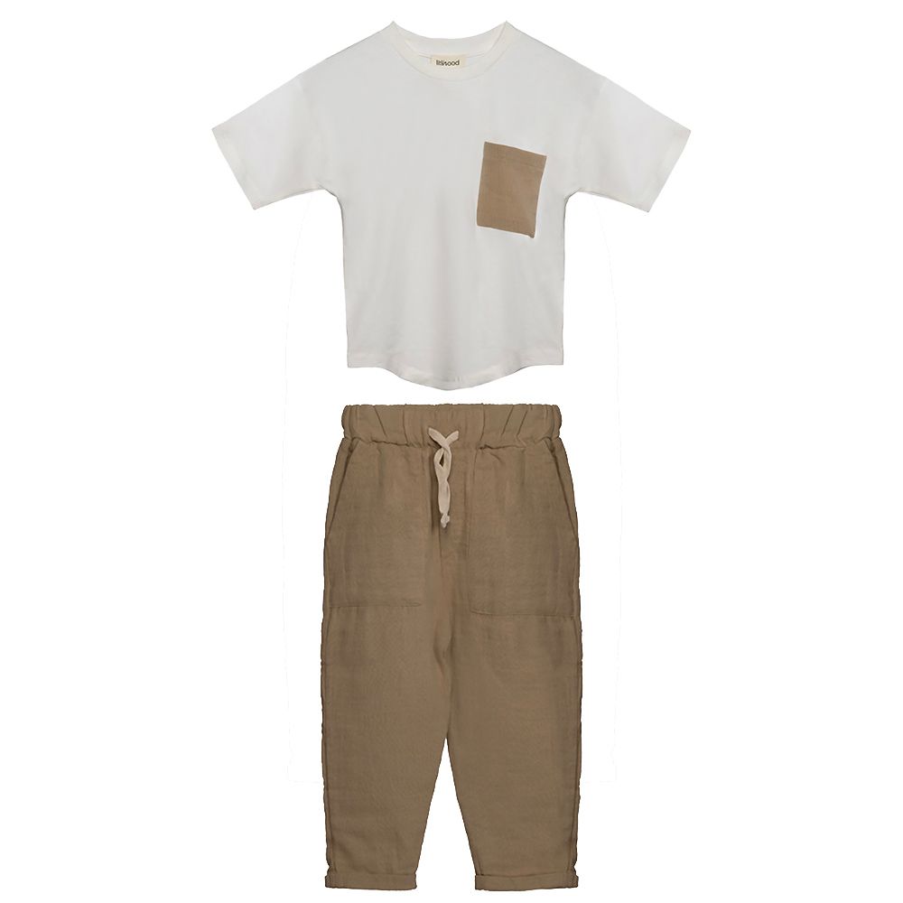 Litlhood - 2pc-Set - Boy's Matching T-shirt & Pants - Sunset