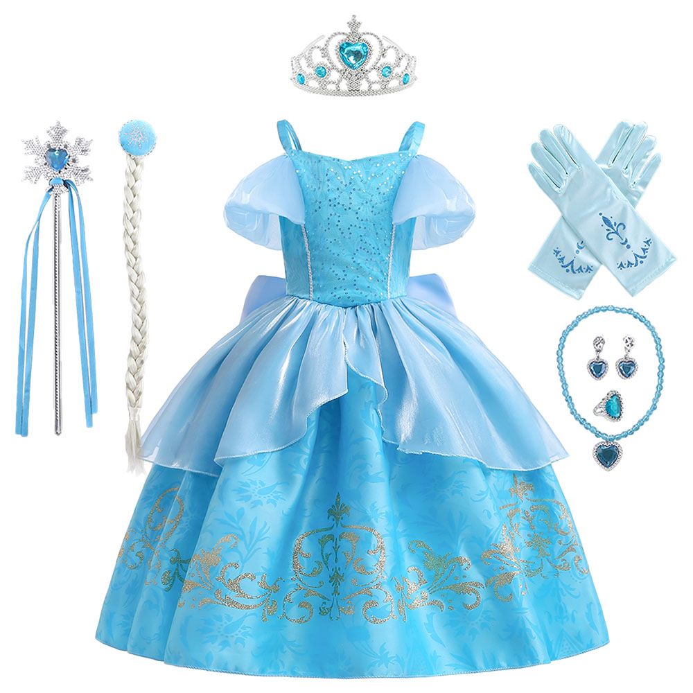 Sugar Rush - 8pc-Set - Cosplay Dress w/ Accessories - Blue