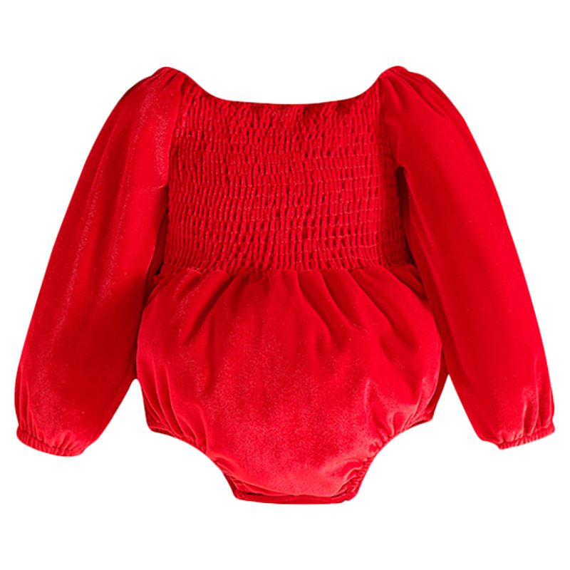 Sugar Rush - Christmas Solid Romper - Red