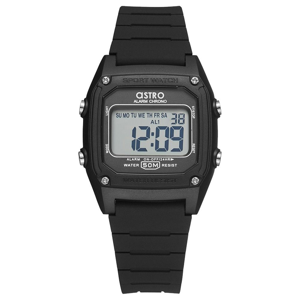 Astro - Kids Digital Silver Dial Watch - Black