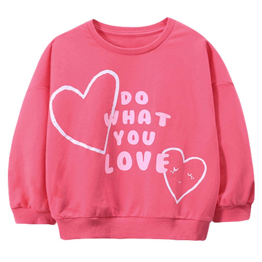 Sugar Rush - Printed Round Neck Full Sleeves Sweatshirt - Pink